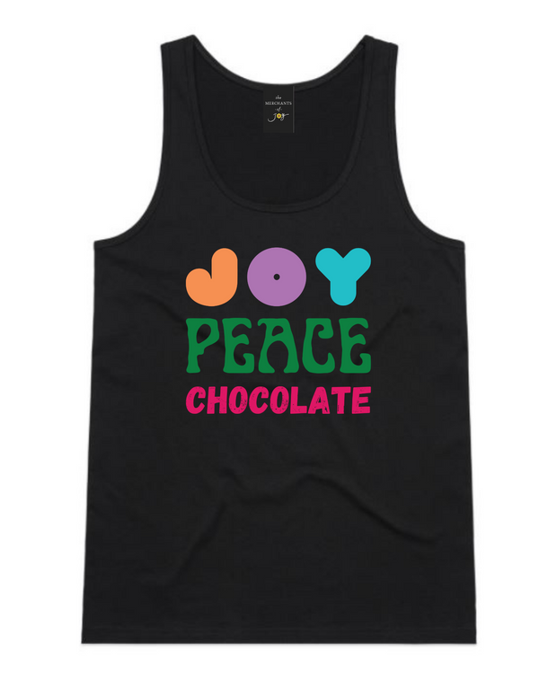 Joy Peace Chocolate Women's Tank Top - Black