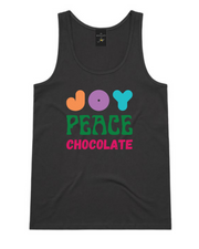 Joy Peace Chocolate Women's Tank Top - Coal