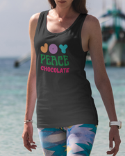 The Merchants of Joy Joy Peace Chocolate Tank Top Singlet womens