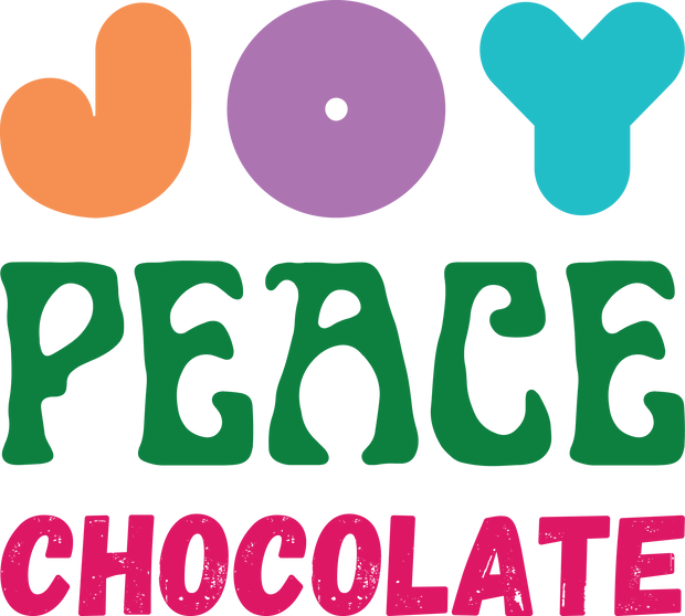 Joy Peace Chocolate Womens Tee - Coal