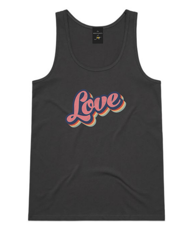 Retro Love Women's Tank Top - Coal