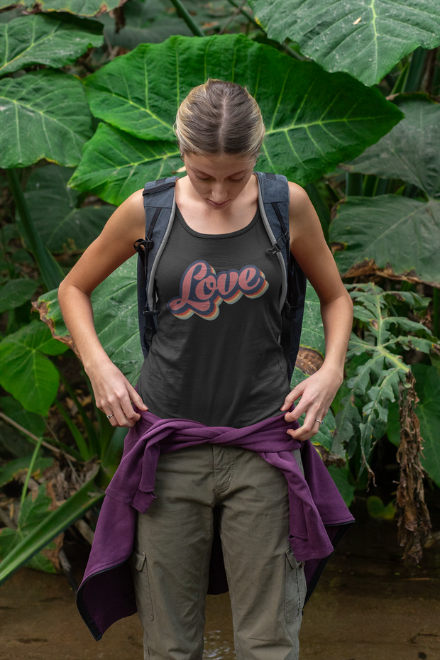Retro Love Women's Tank Top - Coal