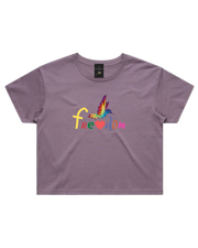 Freedom Women's Crop Tee - Mauve
