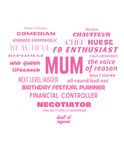 Mums Heart Womens Tee - Pink on Pink