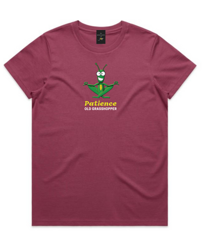 The Merchants of Joy Patience Old Grasshopper tee -t-shirt patience young grasshopper