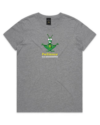 The Merchants of Joy Patience Old Grasshopper tee shirt t-shirt patience young grasshopper
