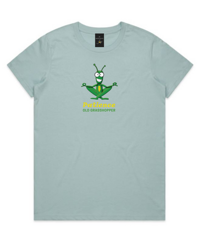 The Merchants of Joy Patience Old Grasshopper tee t-shirt womens patience young grasshopper