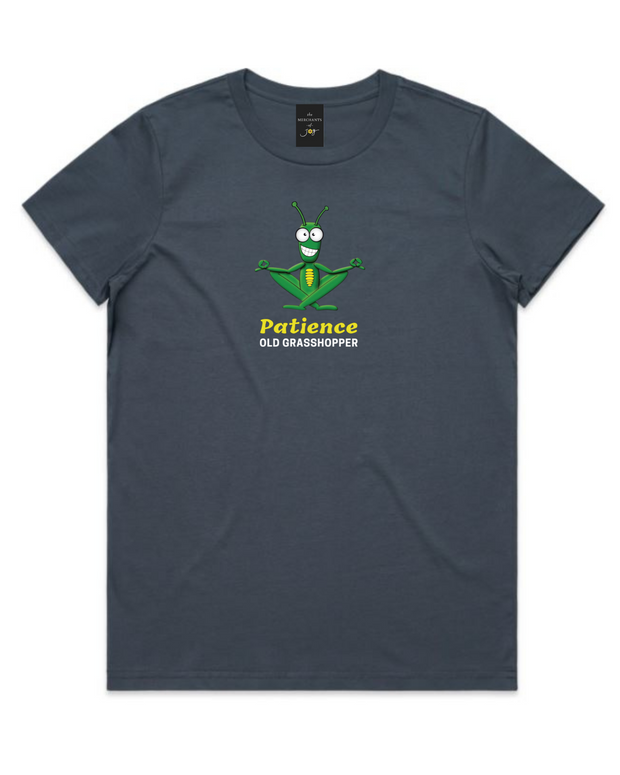 The Merchants of Joy Patience Old  Grasshopper tee shirt t-shirt patience young grasshopper