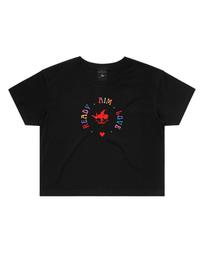 The Merchants of Joy Ready Aim Love Crop Tee T-shirt
