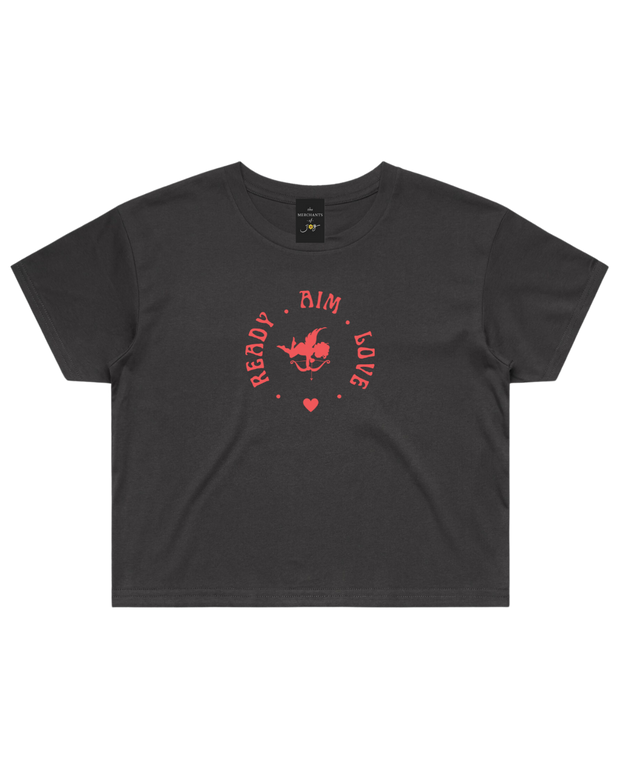 The Merchants of Joy Ready Aim Love Crop Tee T-shirt