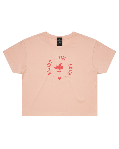 The Merchants of Joy Ready Aim Love Crop Tee T-shirt
