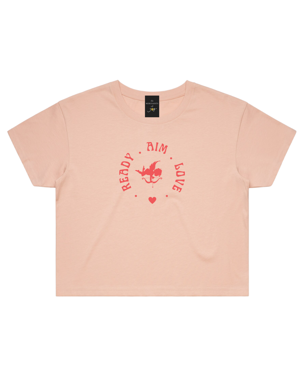 The Merchants of Joy Ready Aim Love Crop Tee T-shirt