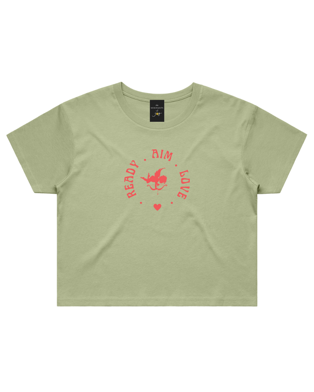 The Merchants of Joy Ready Aim Love Crop Tee T-shirt
