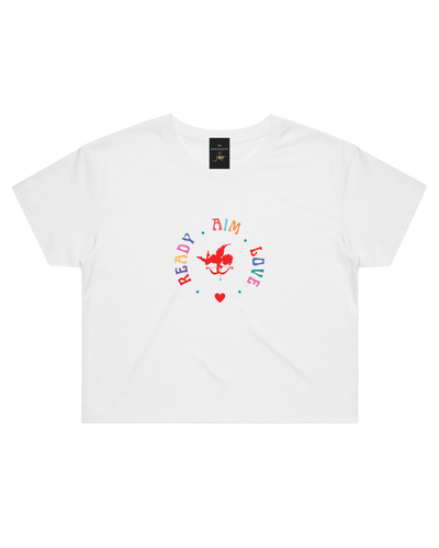 The Merchants of Joy Ready Aim Love Crop Tee T-shirt