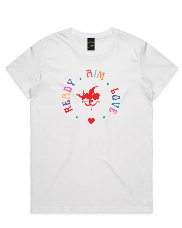 The Merchants of Joy Ready Aim Love tee t-shirt womens