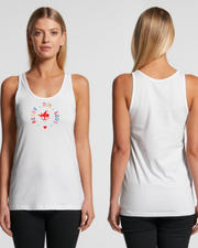Ready Aim Love Women's Tank Top - White