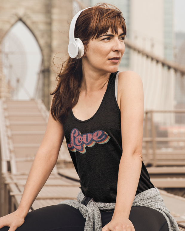 Retro Love Women's Tank Top - Black