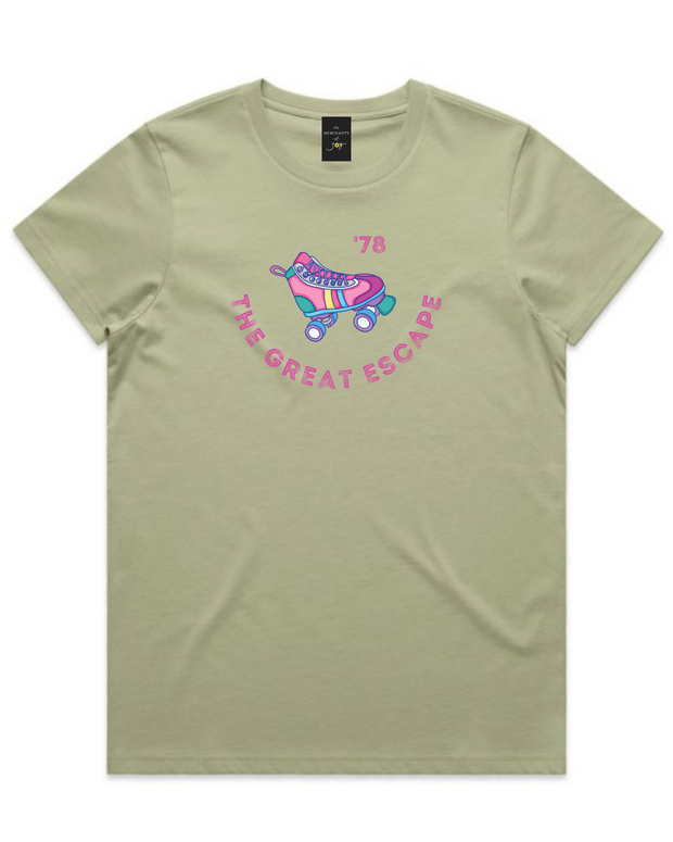 The Merchants of Joy The Great Escape '78 disco retro tee t-shirt womens